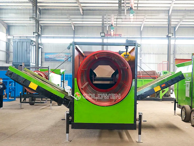 Compost trommel screen manure fertilizer